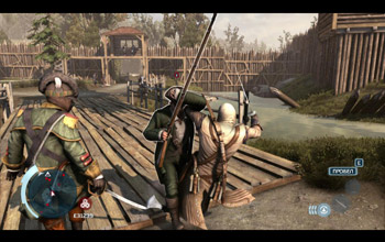 Появление курьера возле перехода во Фронтир в северном районе Нью-Йорка в Assassin's Creed 3