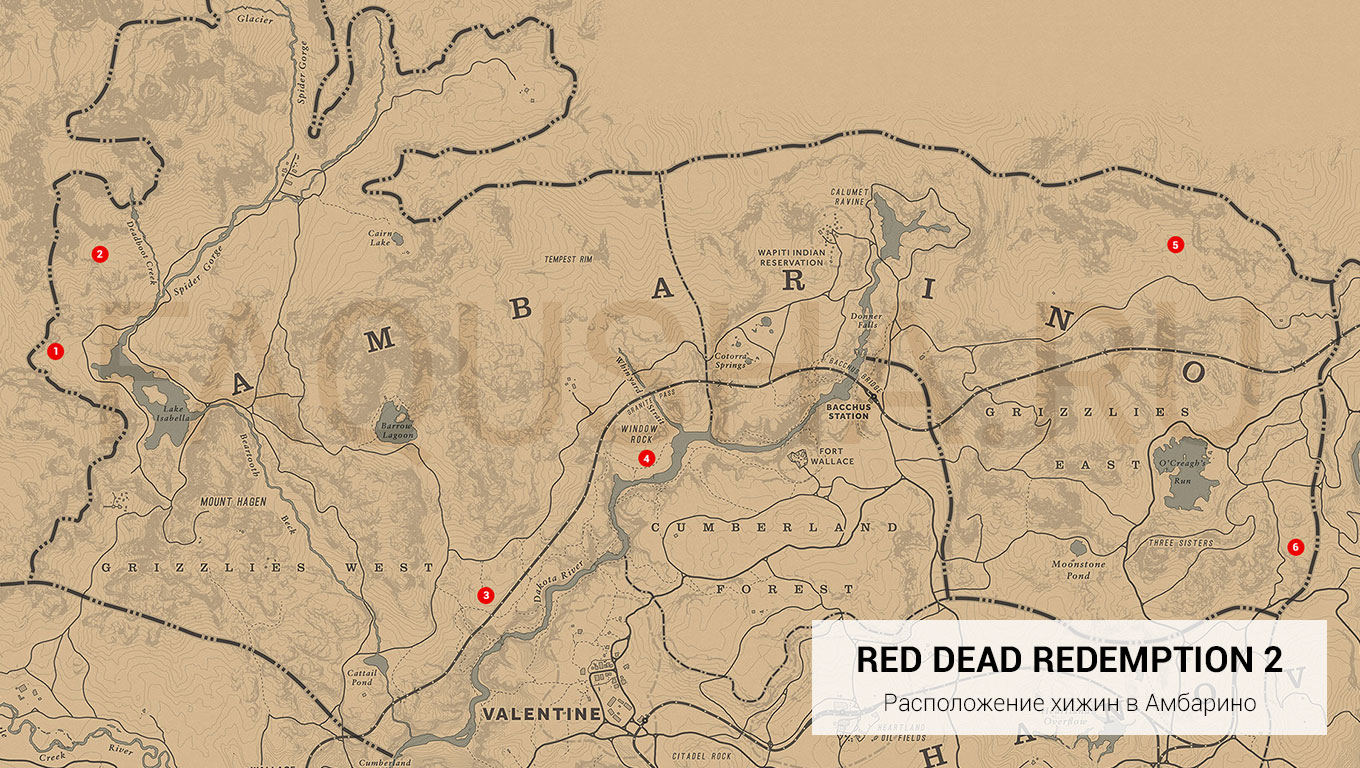 Red dead redemption 2 карта охотников