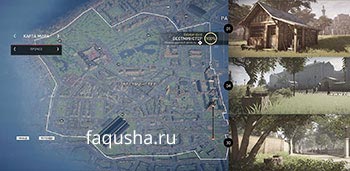 Карта с местоположением музыкальных шкатулок с ключами от хранилища Ружа на территории Букингема в районе Вестминстера в Assassin's Creed: Syndicate