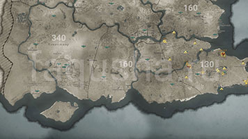 Карта с расположением всего состояния в Кенте в Assassin's Creed Valhalla