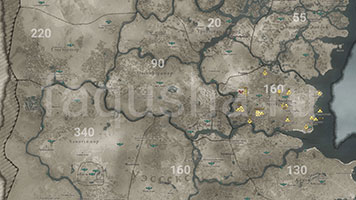 Карта с расположением всего состояния в Эссексе в Assassin's Creed Valhalla