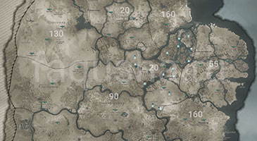 Карта с расположением всех тайн в Грентебриджшире в Assassin's Creed Valhalla