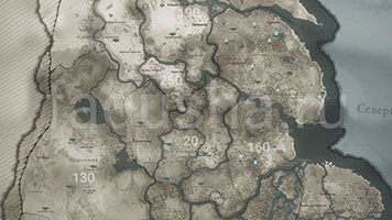 Карта с расположением всех тайн в Линкольншире в Assassin's Creed Valhalla