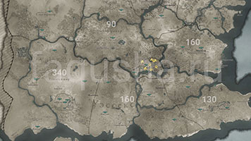 Карта с расположением всего состояния в Люндене в Assassin's Creed Valhalla