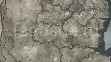 Карта с расположением всего состояния в Оксенфордшире в Assassin's Creed Valhalla