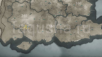 Карта с расположением всего состояния в Винчестере в Assassin's Creed Valhalla