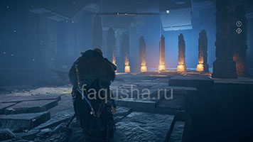 Убежище ису с Экскалибуром в Пещере Мирддина в Assassin's Creed Valhalla