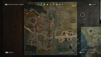 Карта с расположением предметов для ритуала в мастерской Рыцарей Калевала в Alan Wake 2