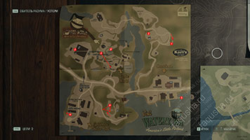 Карта с расположением всех схронов культа в Уотери в Alan Wake 2