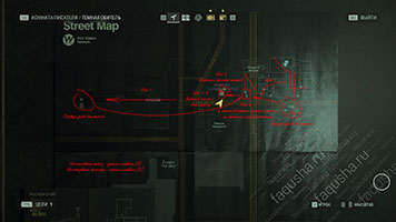 Карта со станцией Кальдера-Стрит в Alan Wake 2