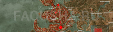 Карта задания 'Темней всего под фонарем' в 'Ведьмаке 3'