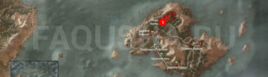 Карта задания 'Безымянный' в 'Ведьмаке 3'