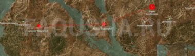 Карта задания 'Нильфгаардский связной' в 'Ведьмаке 3'