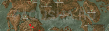 Карта задания 'На ощупь' в 'Ведьмаке 3'
