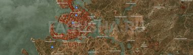 Карта задания "Гвинт: игры в Новиграде" в "Ведьмаке 3"