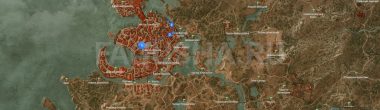 Карта задания "Банды Новиграда" в "Ведьмаке 3"