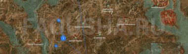 Карта задания "Погребальные костры" в "Ведьмаке 3"
