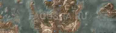 Карта задания "Родовой меч" в "Ведьмаке 3"