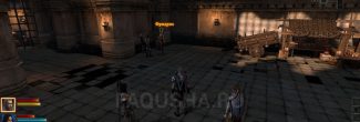 Фридрих во дворе Казематов в задании "Гибель Лотеринга" в Dragon Age 2